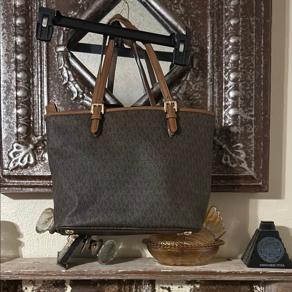 Brown Monogram Tote Bag